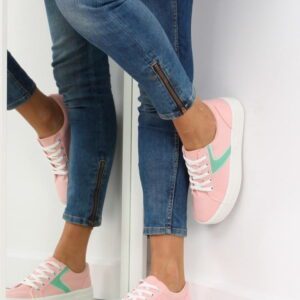 Trampki Obuwie Damskie niskie sznurowane z tkaniny