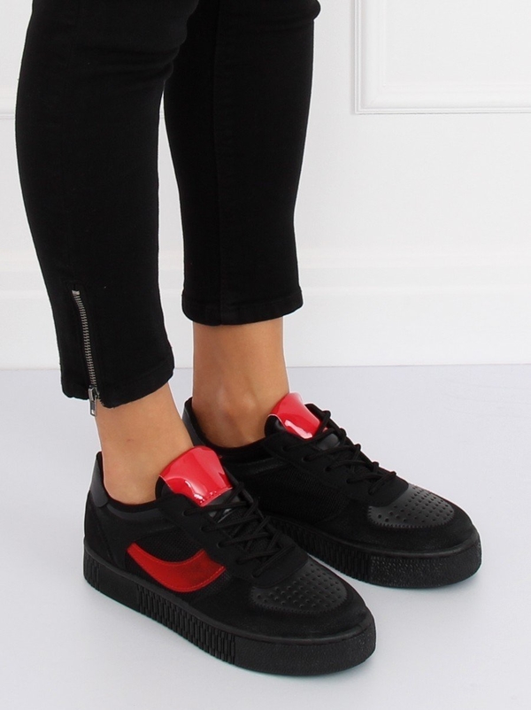 Trampki Obuwie Damskie sznurowane z tkaniny niskie